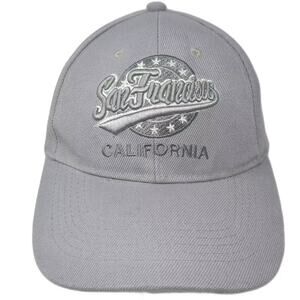 Lanza San Francisco California Baseball Cap Gray Strapback OS Hat Embroidered